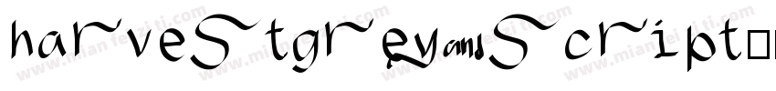 harvestgrey script字体转换